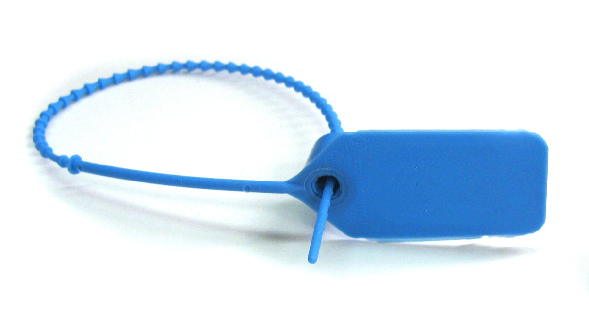 Tamper Evident Seal Pull-Tight Loks UnNumbered Blue Plastic 9 Inch - BeHope