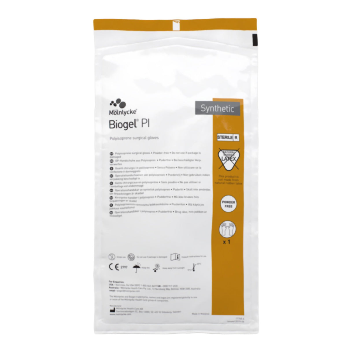 Surgical Glove Biogel® PI Size 6.5 Sterile Polyisoprene Standard Cuff Length Micro-Textured Ivory Chemo Tested - BeHope