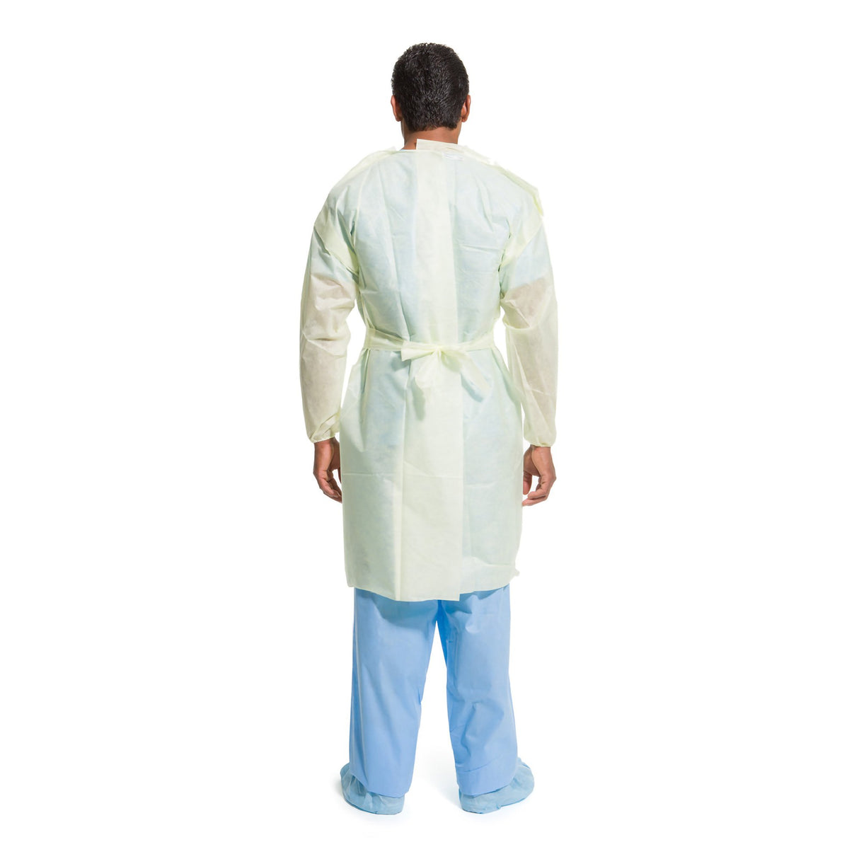 Protective Procedure Gown Halyard Basics X-Large Yellow NonSterile AAMI Level 2 Disposable - BeHope