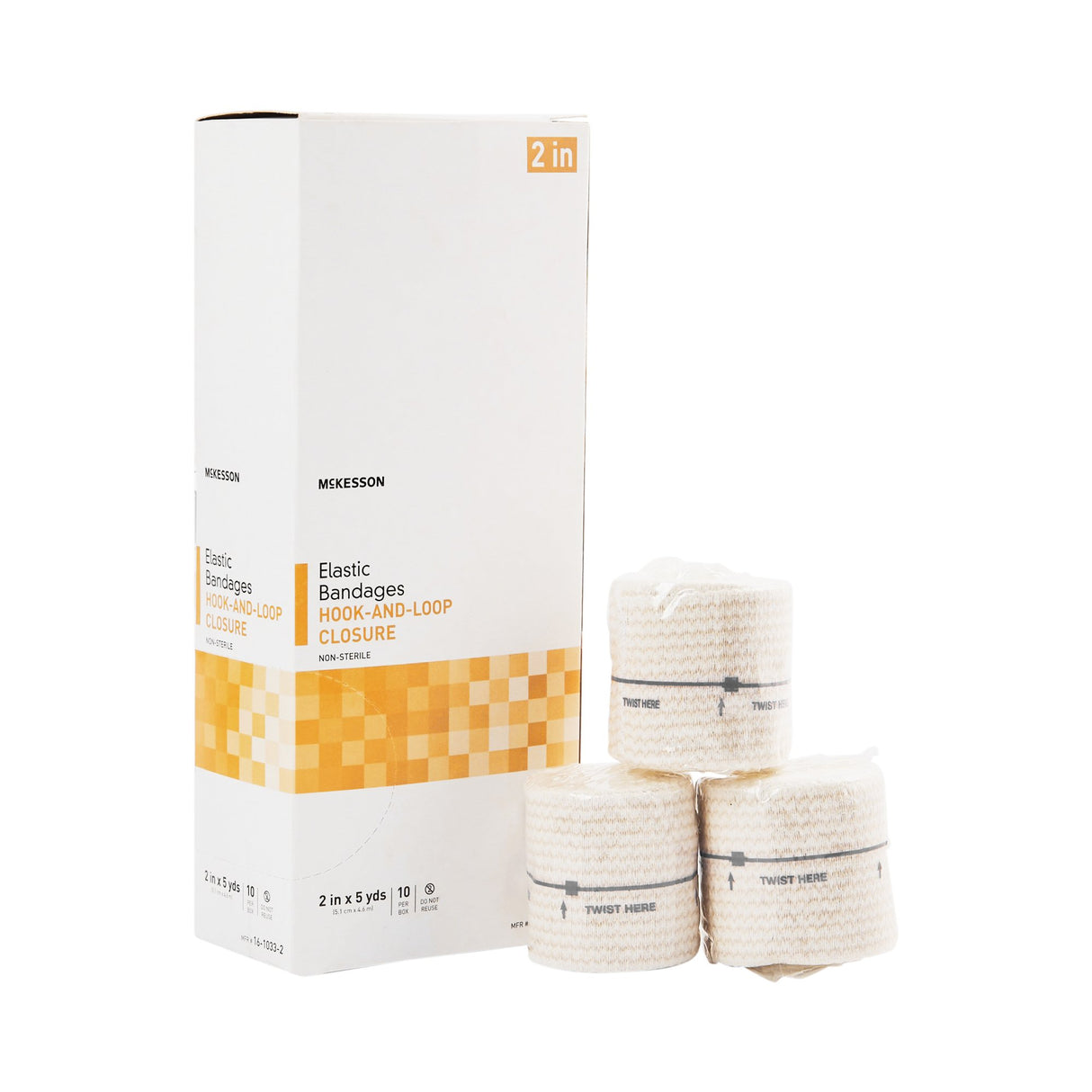Elastic Bandage Mckesson Nonsterile Hook Loop Closure for Compression Support - BeHope