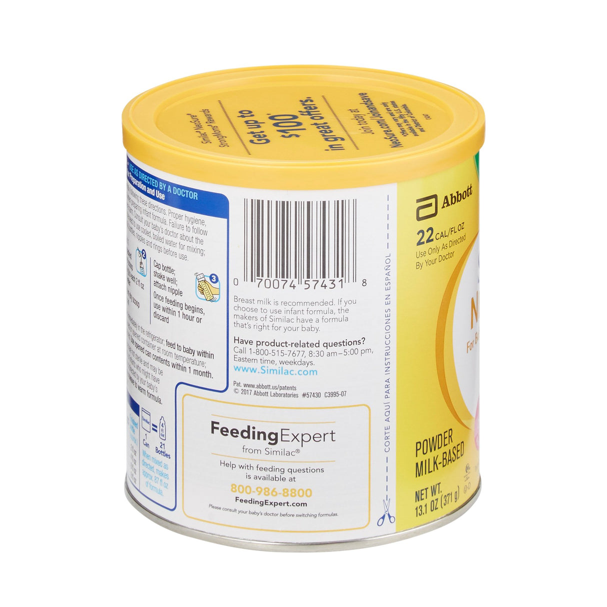 Infant Formula Similac® NeoSure® Unflavored 13.1 oz. Can Powder Premature - BeHope
