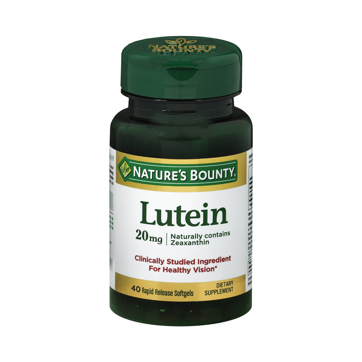 Eye Vitamin Supplement Nature's Bounty® Lutein 20 mg Strength Softgel 40 per Bottle - BeHope