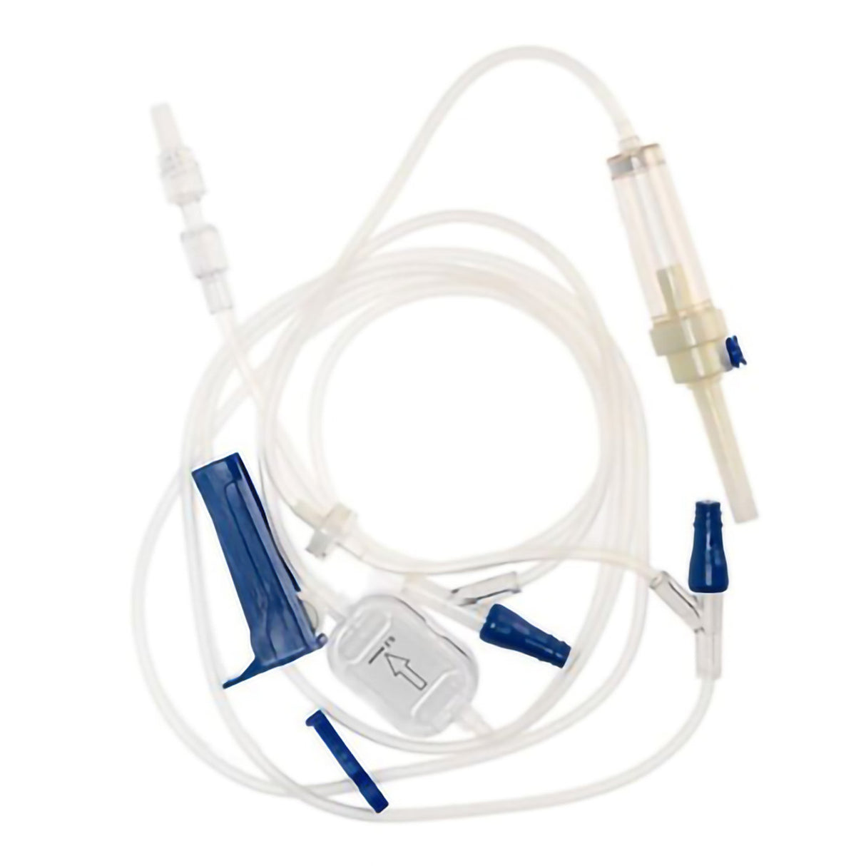 IV Pump Set McKesson Pump 2 Ports 10 Drops / mL Drip Rate 0.2 Micron Filter 105 Inch Tubing Solution Without Flow Regulator - BeHope