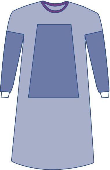 Fabric-reinforced Surgical Gown With Towel Eclipse® X-large Blue Sterile Aami Level 3 Disposable