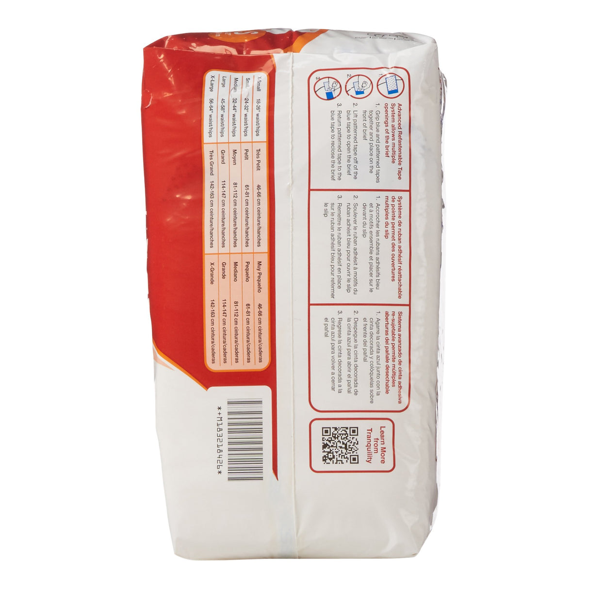 Incontinence Brief Tranquility® ATN Adult Small Unisex Disposable Heavy Absorbency - BeHope