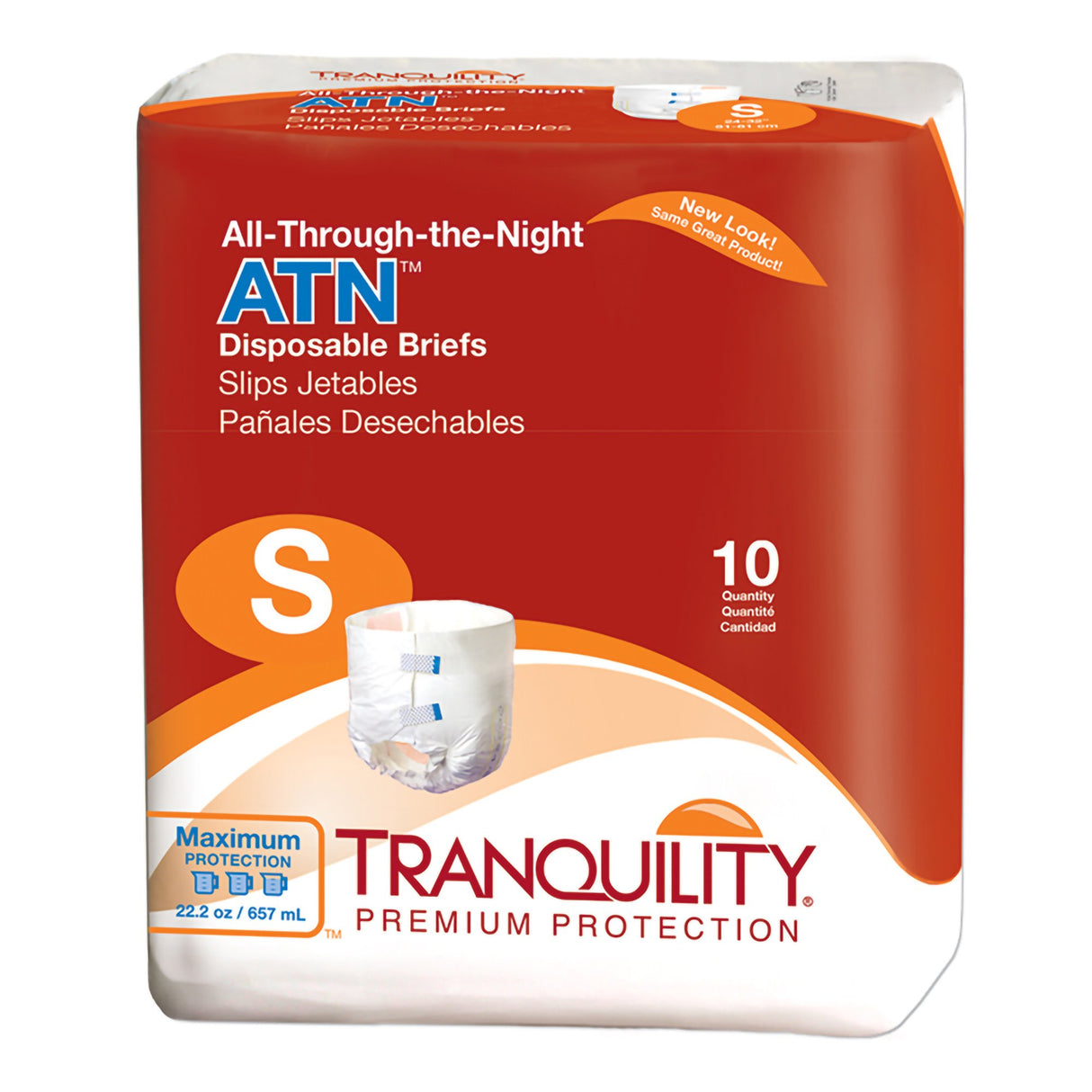 Incontinence Brief Tranquility® ATN Adult Small Unisex Disposable Heavy Absorbency - BeHope