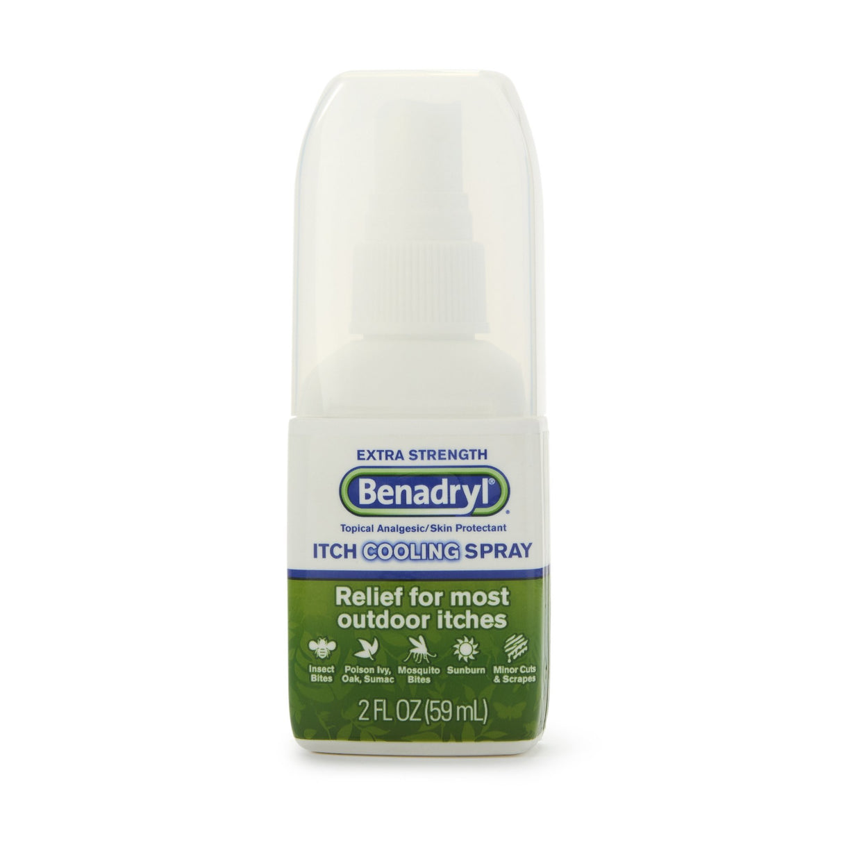 Itch Relief Benadryl® 2% - 0.1% Strength Spray 2 oz. Bottle - BeHope