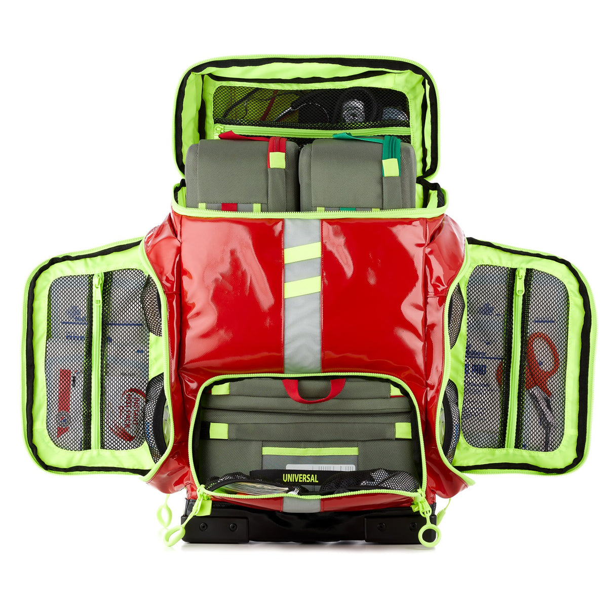 EMS Backpack G3 Clinician Red Urethane-Coated Tarpaulin 7 X 17 X 20 Inch - BeHope