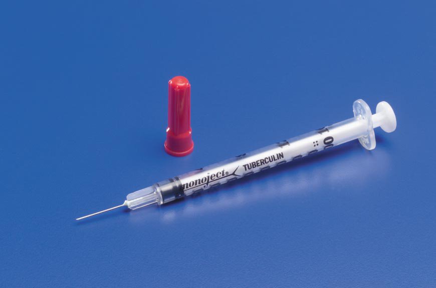 Standard Tuberculin Syringe with Needle Monoject™ 1 mL 3/8 Inch 26 Gauge NonSafety Regular Wall - BeHope