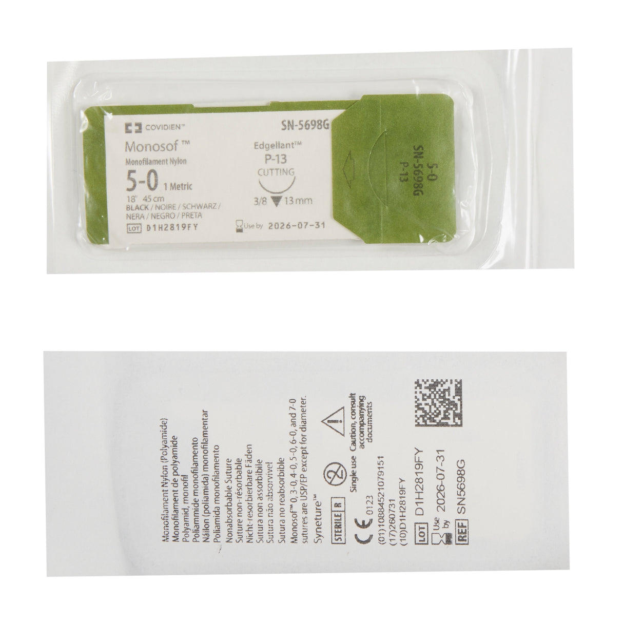 Monosof™ Nylon Monofilament Nonabsorbable Suture with Precision Reverse Cutting Needle - BeHope
