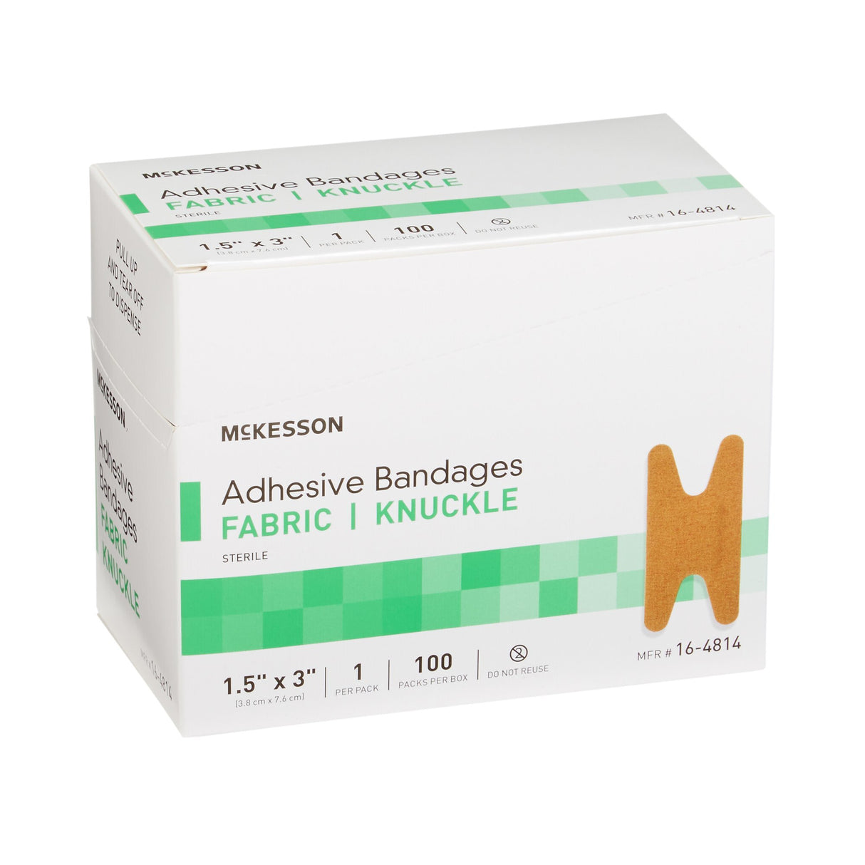 Adhesive Strip McKesson Fabric Tan 1-1/2 X 3 Inch Sterile - BeHope