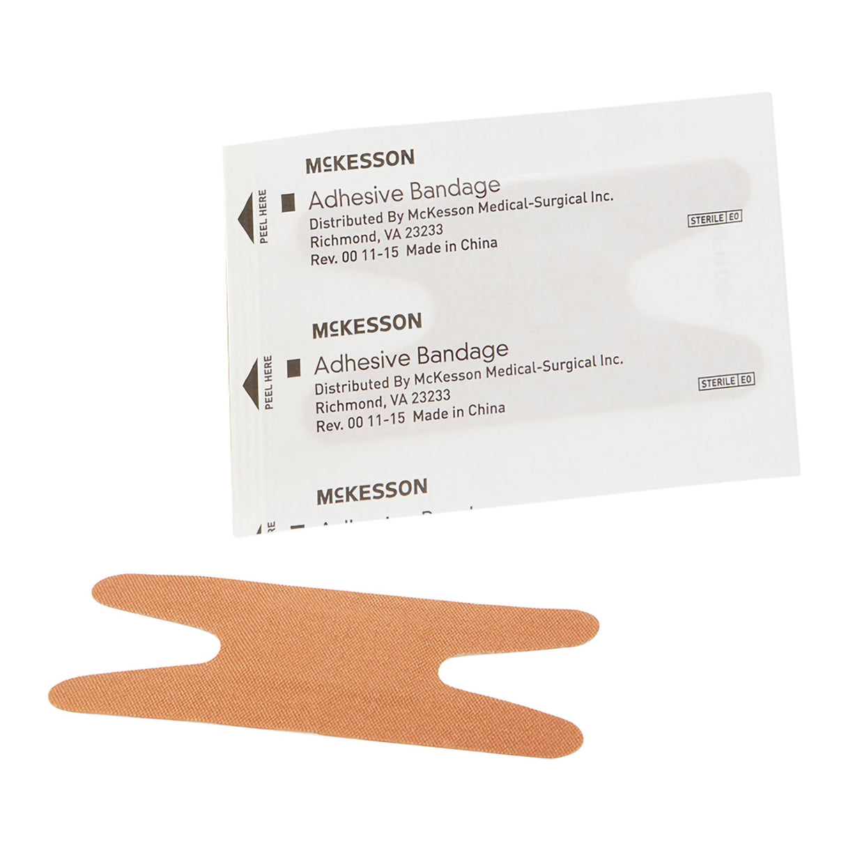 Adhesive Strip McKesson Fabric Tan 1-1/2 X 3 Inch Sterile - BeHope