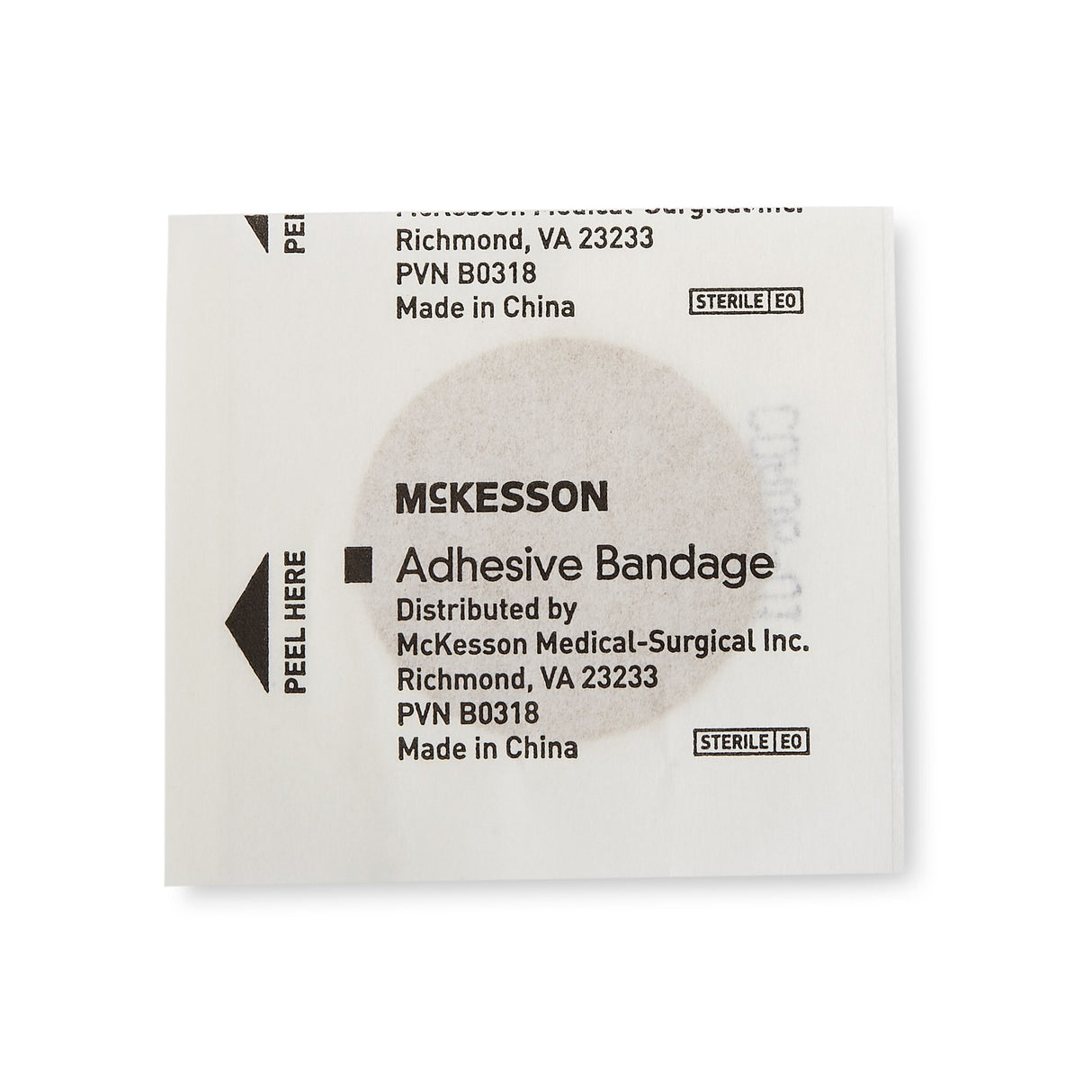 Adhesive Spot Bandage McKesson Plastic Tan 1 Inch Diameter Sterile - BeHope