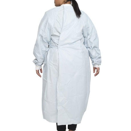 Surgical Gown with Towel Aero Chrome 2X-Large Silver Sterile AAMI Level 4 Disposable - BeHope