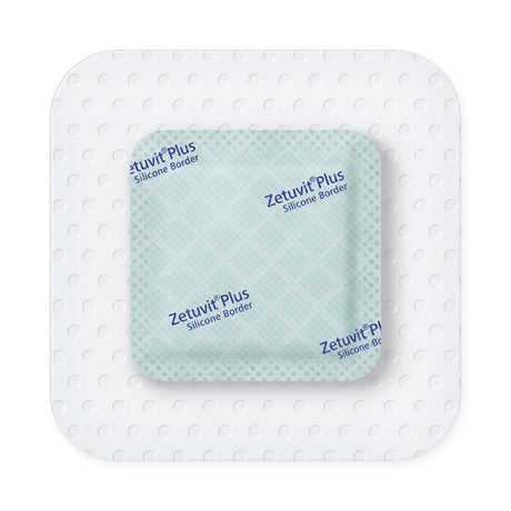 Super Absorbent Dressing Zetuvit® Plus Silicone Border Silicone Adhesive 3 X 3 Inch Square - BeHope