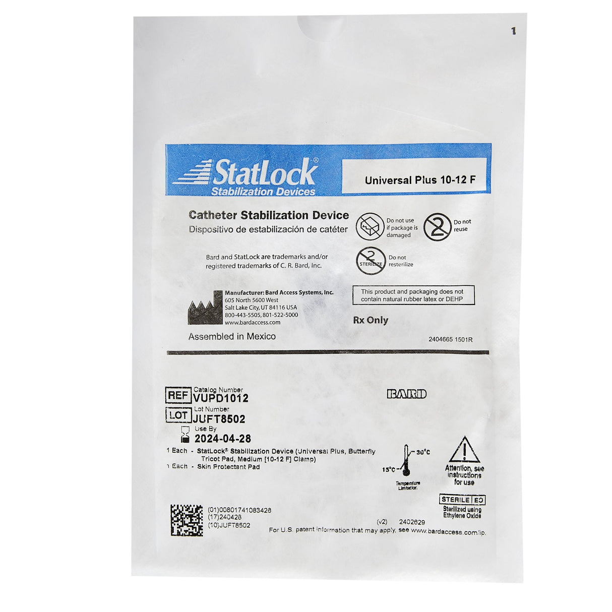 Catheter / Line Securement Device Statlock® Universal Plus - BeHope