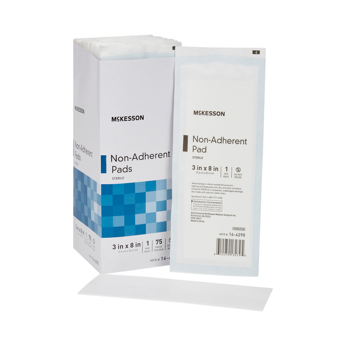 Non-Adherent Dressing McKesson 3 X 8 Inch Sterile 75 per Pack - BeHope