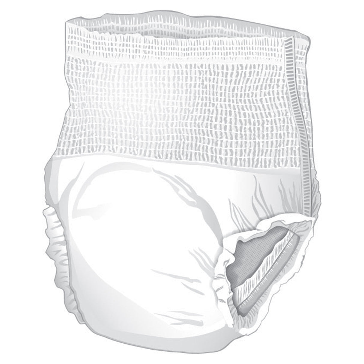 Unisex Adult Absorbent Underwear McKesson Classic Pull On with Tear Away Seams X-Large Disposable Light Absorbency - BeHope