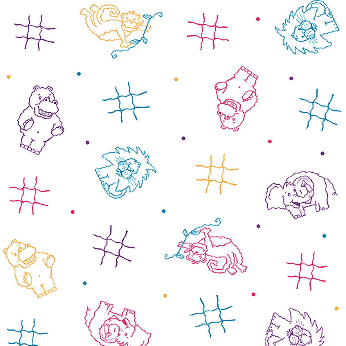 Table Paper Pedia Pals® 18 Inch Width 125 Foot Length Print (Animal) Crepe - BeHope