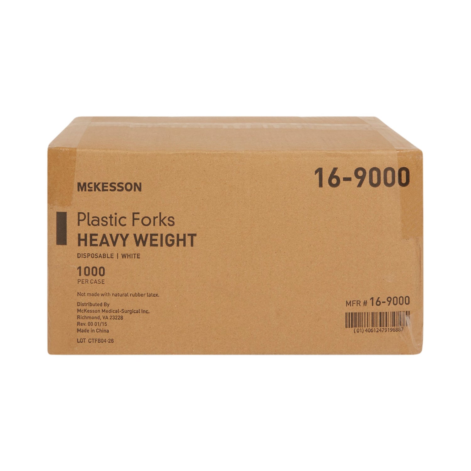 Fork McKesson Heavy Weight White Polypropylene - BeHope