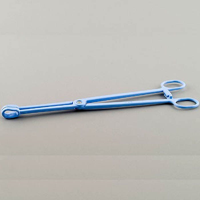 Sponge Forceps Econo Sterile™ 9-1/2 Inch Length Floor / Office Grade Plastic Sterile Locking Finger Ring Handle Straight Serrated Ring Tips - BeHope