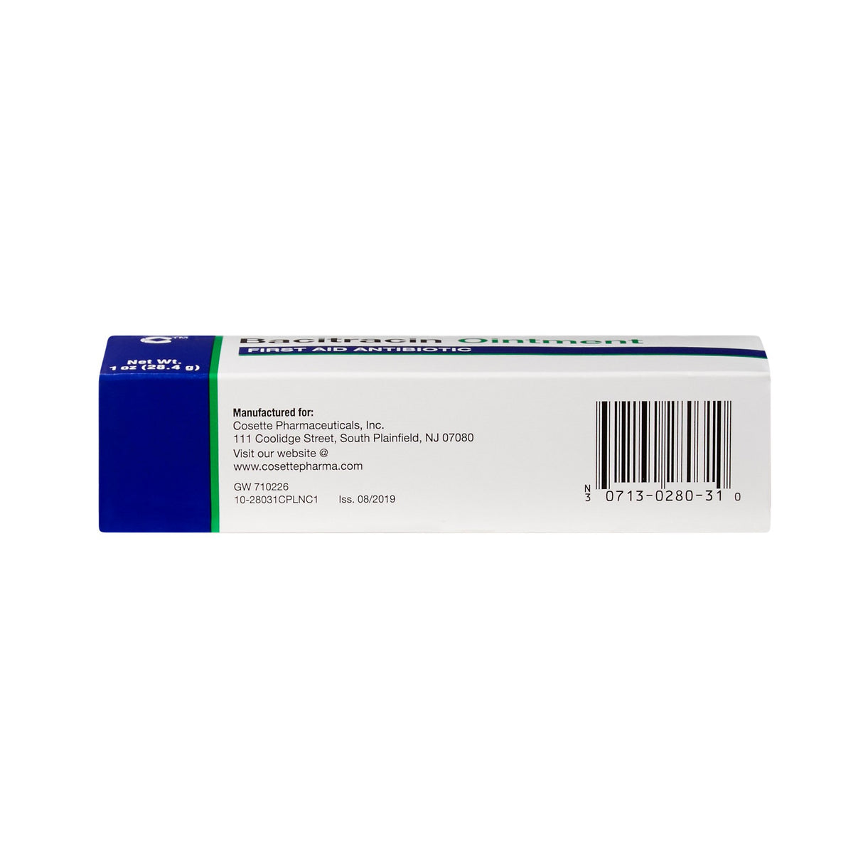 First Aid Antibiotic Bacitracin G & W® Ointment 1 oz. Tube - BeHope