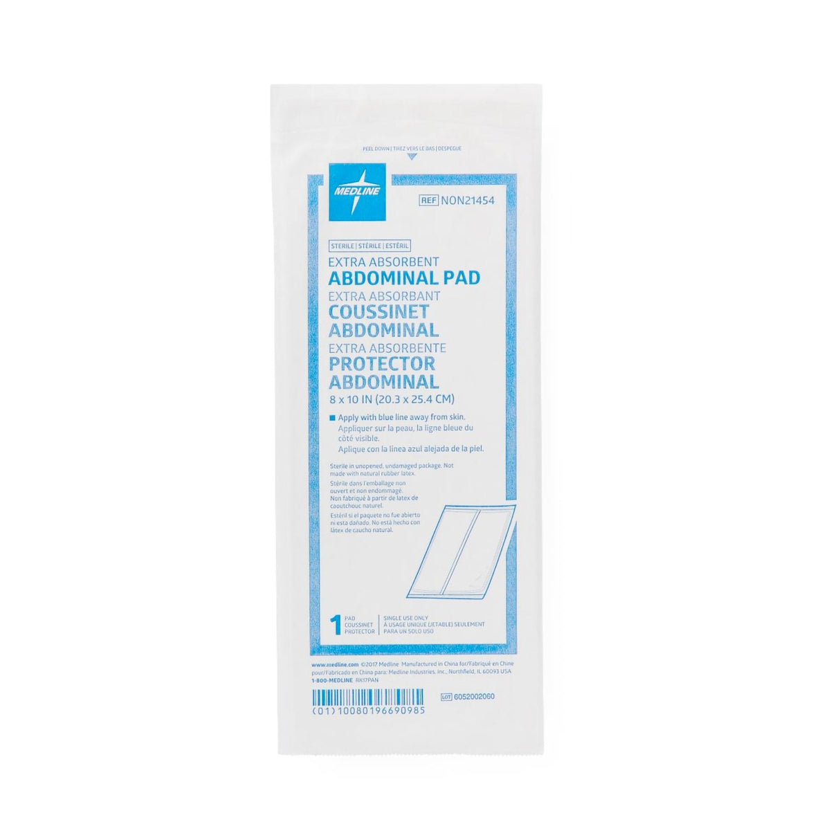 Abdominal Pad Medline Sterile 1 Per Pack