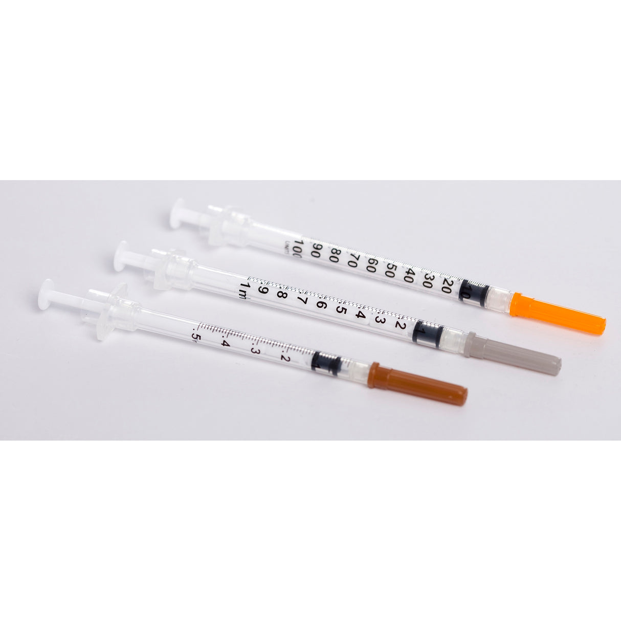 Safety Tuberculin Syringe with Needle Sol-Care™ 1 mL 1/2 Inch 27 Gauge Retractable Safety Needle Regular Wall - BeHope