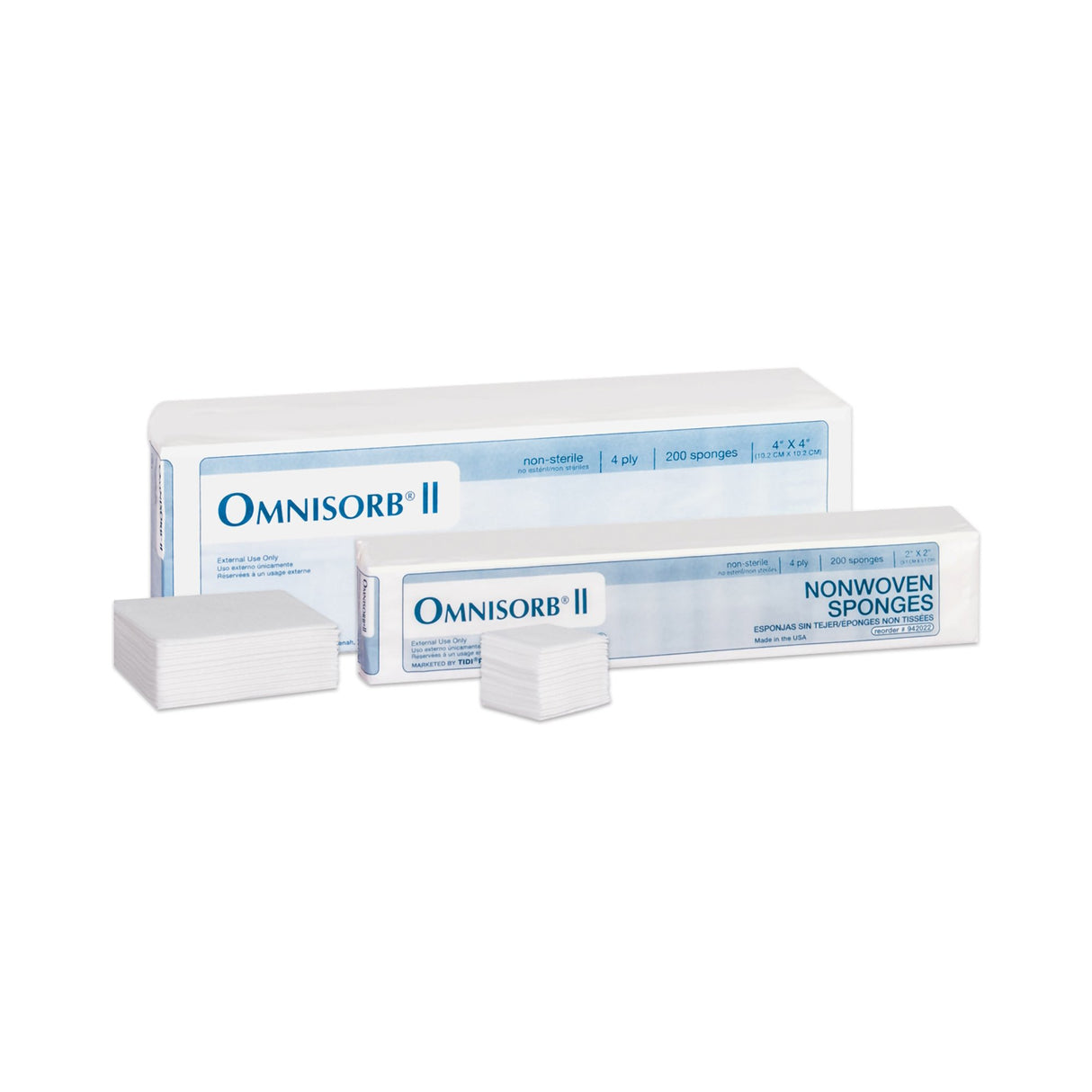 Nonwoven Sponge Omnisorb® 2 X 2 Inch 4-Ply NonSterile 200 per Sleeve - BeHope