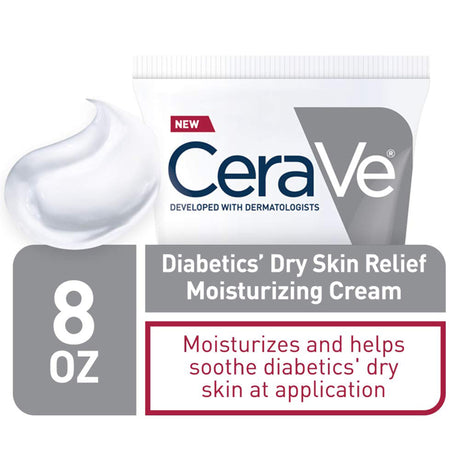 Hand and Body Moisturizer CeraVe® Diabetics' Dry Skin Relief 8 oz. Tube Unscented Cream - BeHope