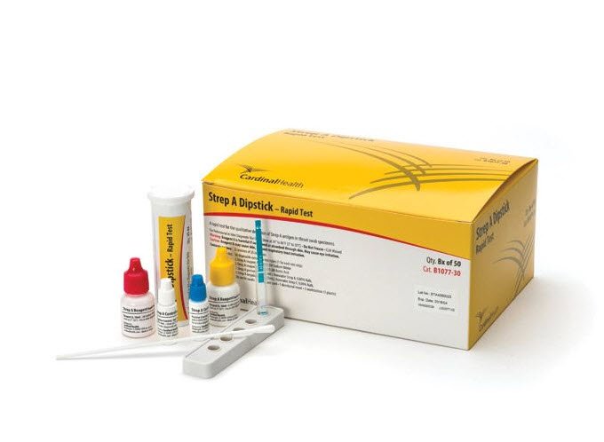 Respiratory Test Kit Cardinal Health™ Strep A Test 50 Tests CLIA Waived - BeHope