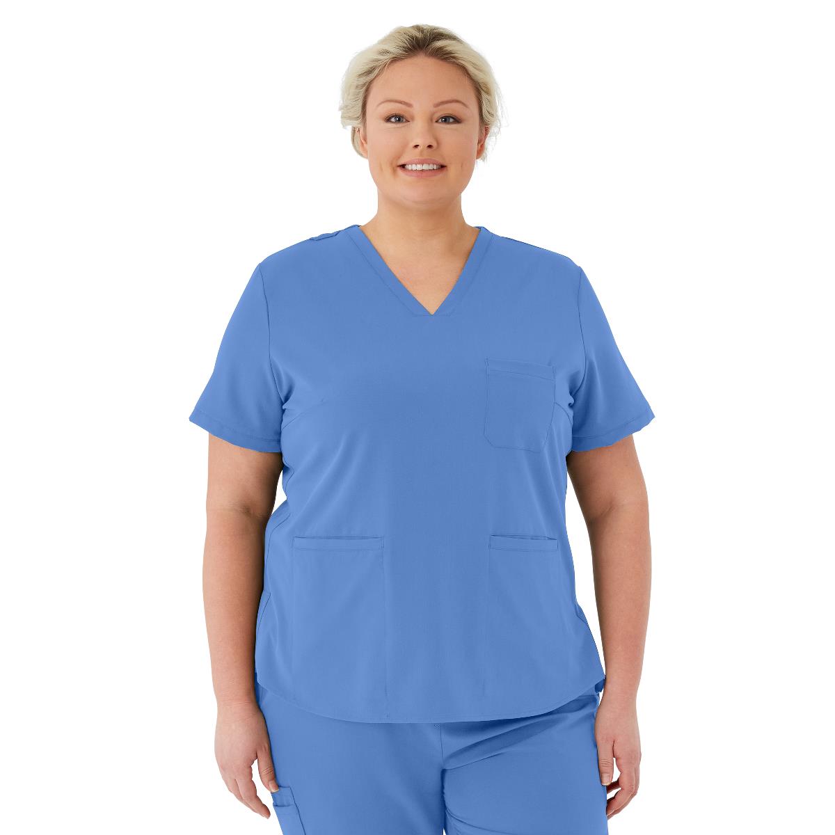 Lexington AVE Women's V-Neck Scrub Tops with 3 Pockets - BeHope