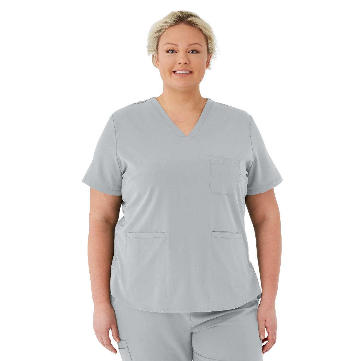 Lexington AVE Women's V-Neck Scrub Tops with 3 Pockets - BeHope