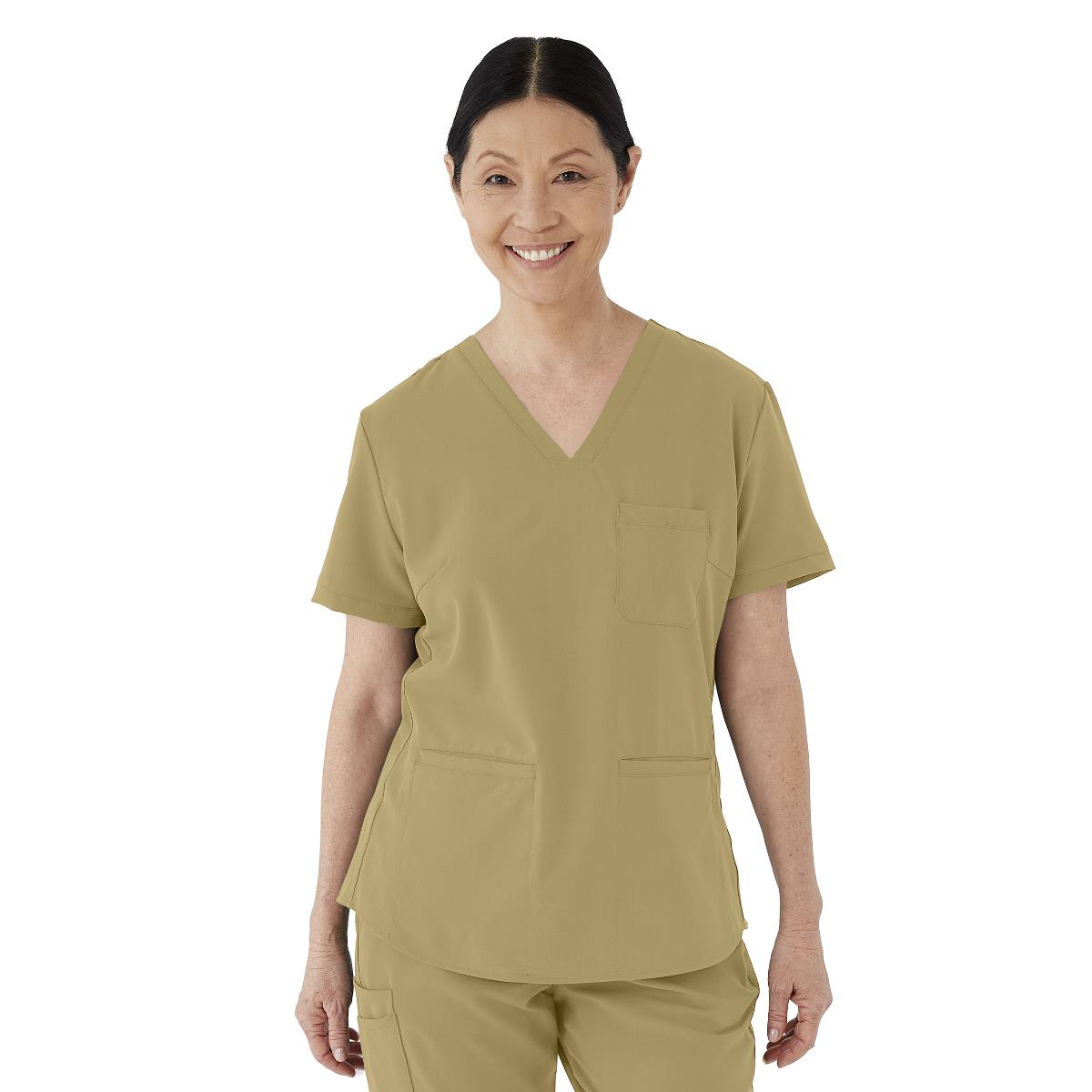 Lexington AVE Women's V-Neck Scrub Tops with 3 Pockets - BeHope