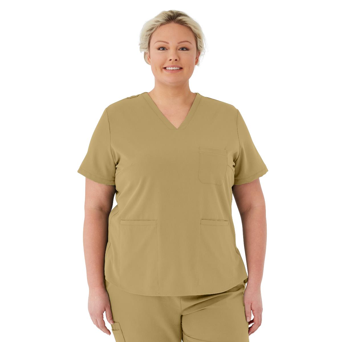 Lexington AVE Women's V-Neck Scrub Tops with 3 Pockets - BeHope