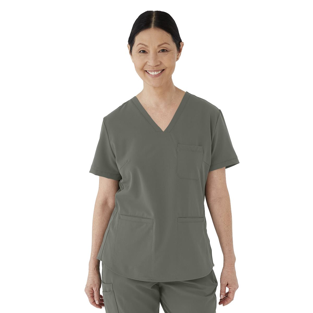 Lexington AVE Women's V-Neck Scrub Tops with 3 Pockets - BeHope