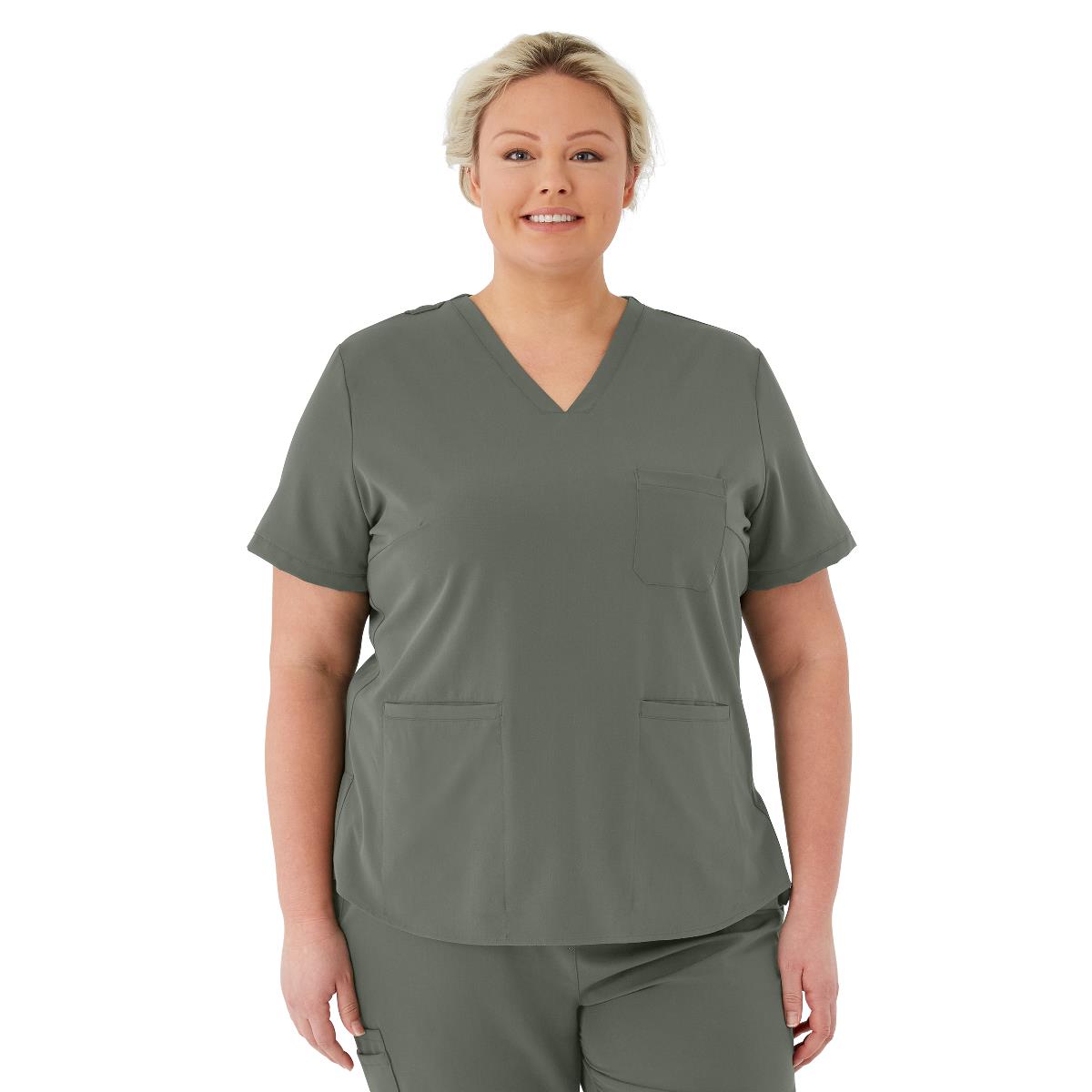 Lexington AVE Women's V-Neck Scrub Tops with 3 Pockets - BeHope
