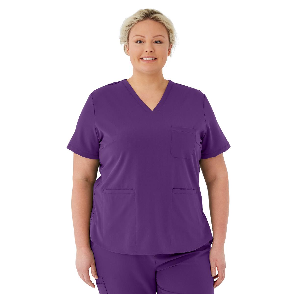 Lexington AVE Women's V-Neck Scrub Tops with 3 Pockets - BeHope