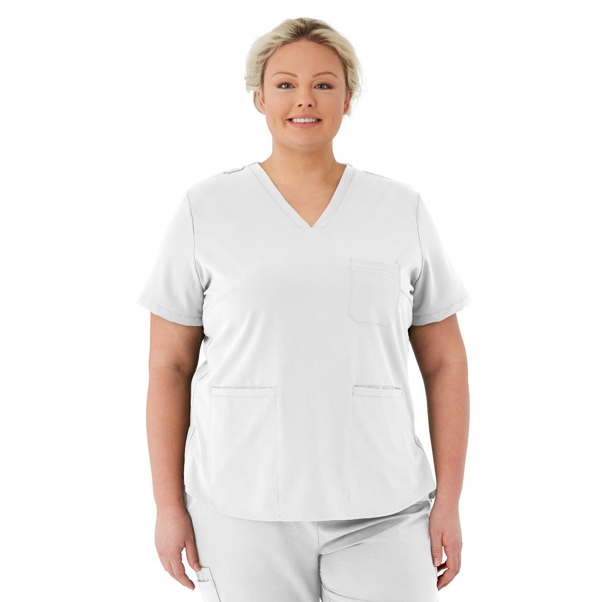 Lexington AVE Women's V-Neck Scrub Tops with 3 Pockets - BeHope