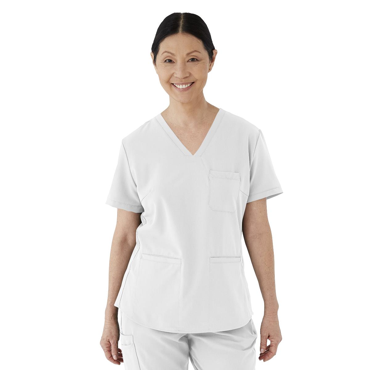 Lexington AVE Women's V-Neck Scrub Tops with 3 Pockets - BeHope