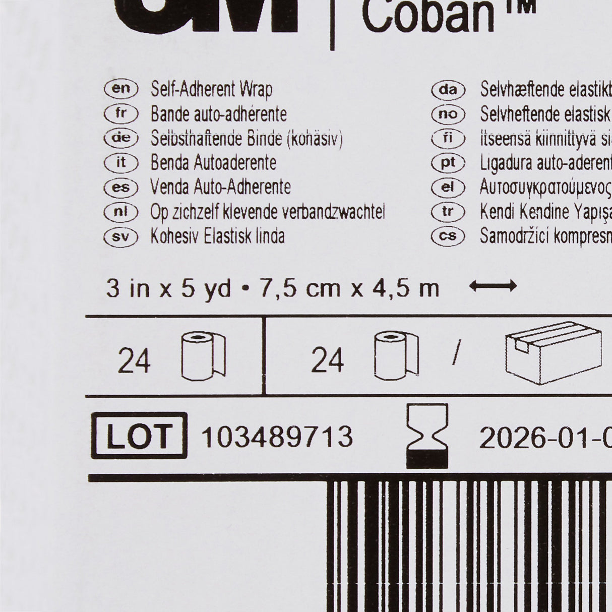 Cohesive Bandage 3m™ Coban™ Self-adherent Closure Nonsterile Standard Compression - BeHope