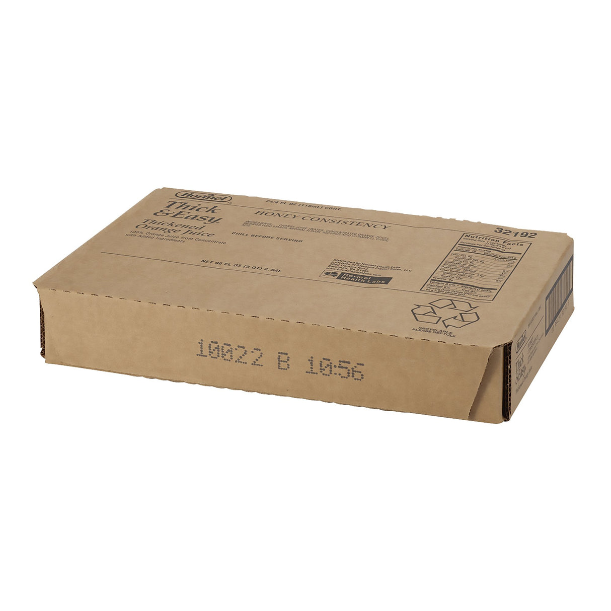 Thickened Beverage Thick & Easy® 4 oz. Portion Cup Orange Flavor Liquid IDDSI Level 3 Moderately Thick/Liquidized - BeHope