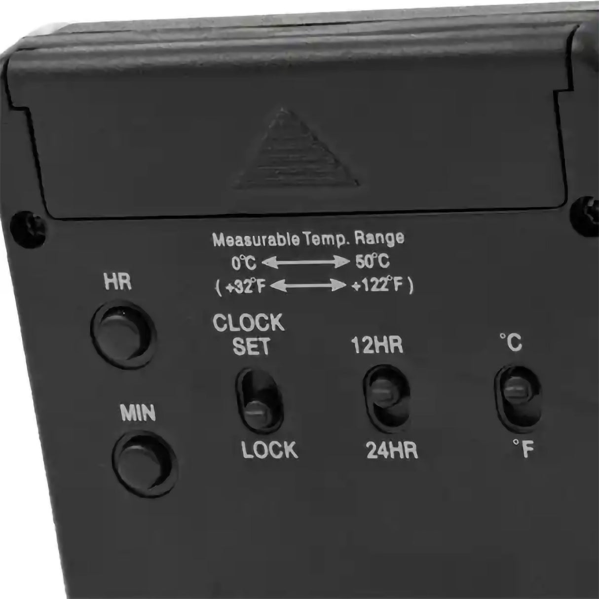 Thermometer / Clock / Humidity Monitor Fisherbrand™ Traceable® Fahrenheit / Celsius 32° to 122°F (0° to 50°C) Internal Sensor Flip-out Stand / Wall Mount Battery Operated - BeHope