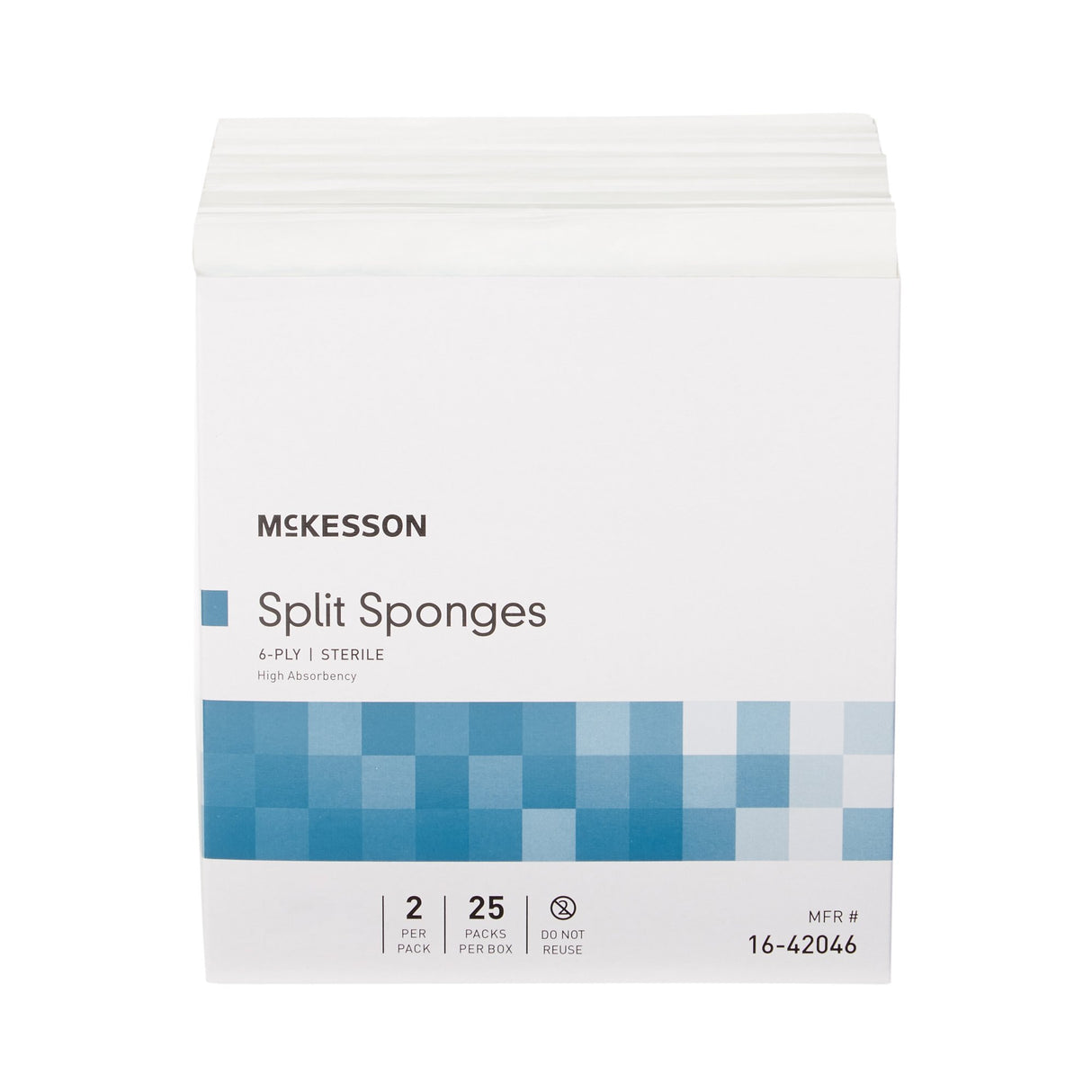 Drain Sponge McKesson 4 X 4 Inch 6-Ply Sterile High Absorbency 2 per Pack - BeHope