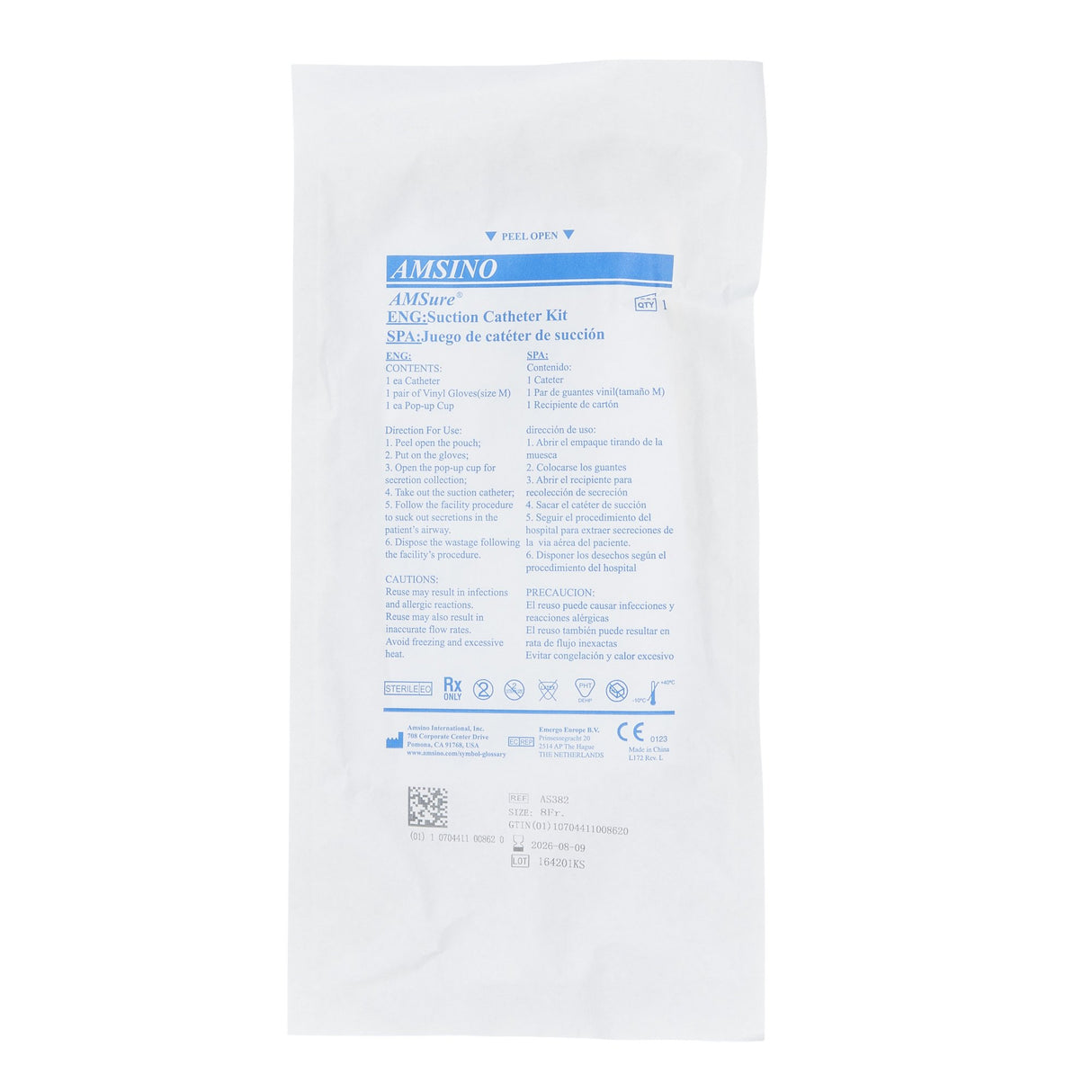 Suction Catheter Kit AMSure® 8 Fr. Whistle Tip - BeHope