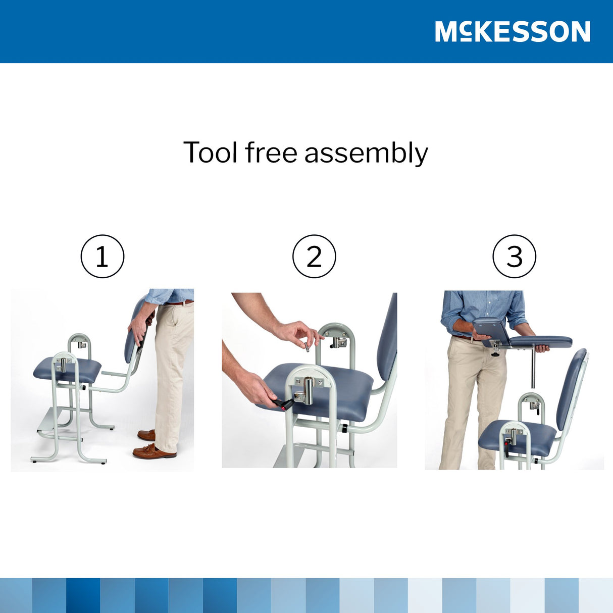 Mckesson Blood Drawing Chair with Adjustable Rotating Armrests - BeHope