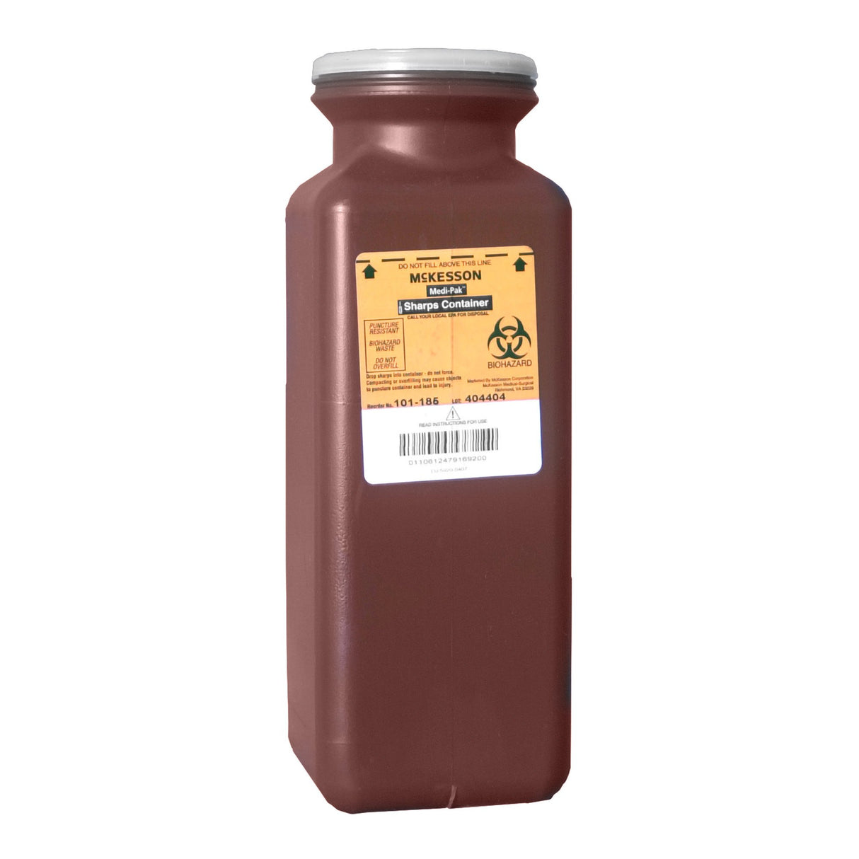 Sharps Container McKesson Red Base 10 H X 3-1/2 W X 3-1/2 D Inch Vertical Entry 0.425 Gallon - BeHope