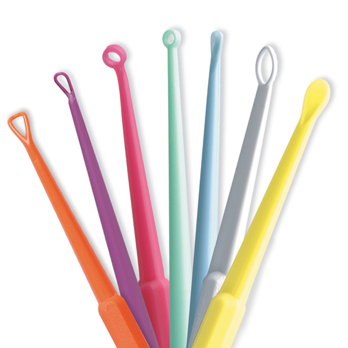 Ear Curette Pack Safe Ear Curettes™ 6 Inch Length Round Handle Assorted Tip Styles - BeHope