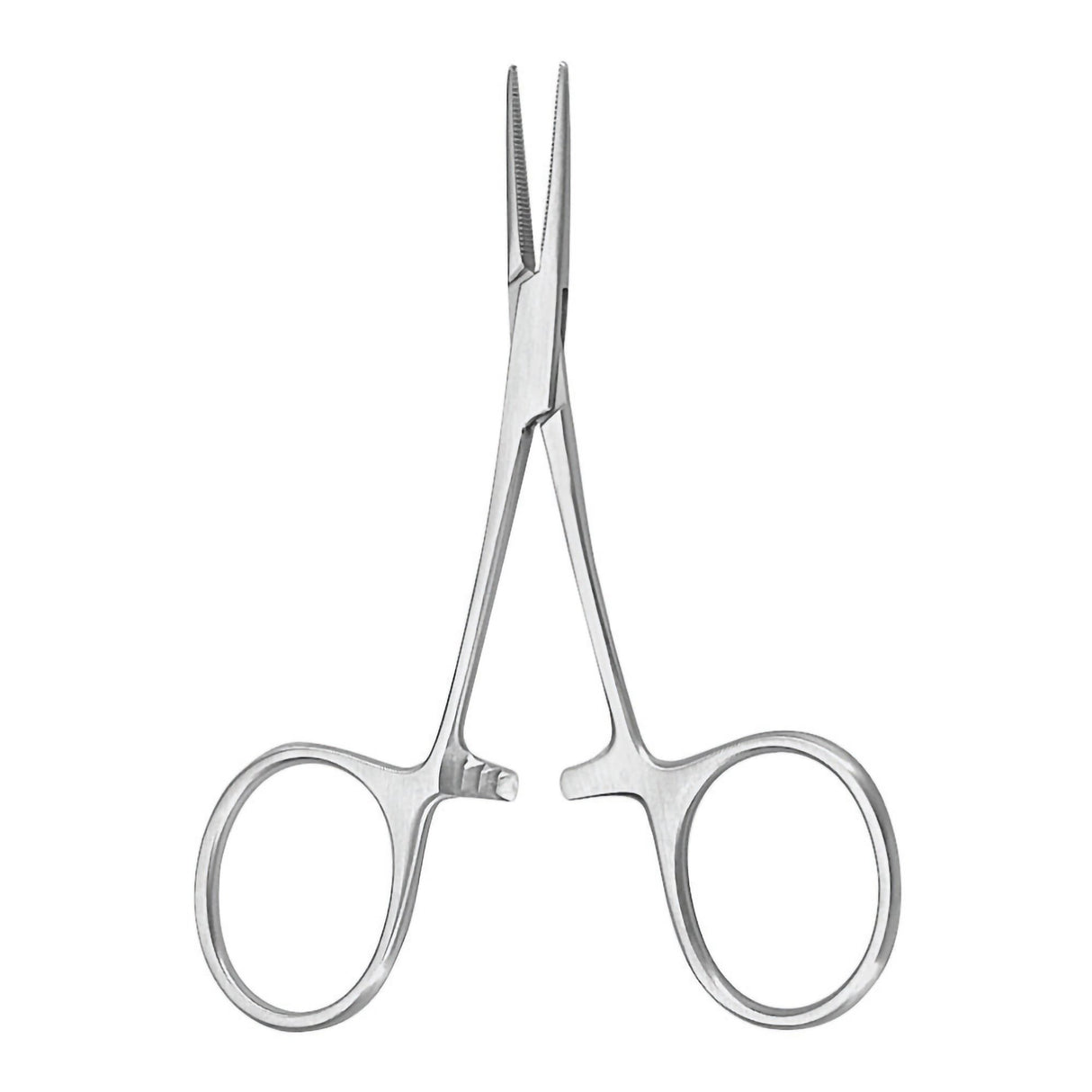 Mosquito Forceps McKesson Argent™ Hartmann 3-1/2 Inch Length OR / Surgical Grade German Stainless Steel NonSterile Locking Finger Ring Handle Straight Serrated Tips - BeHope