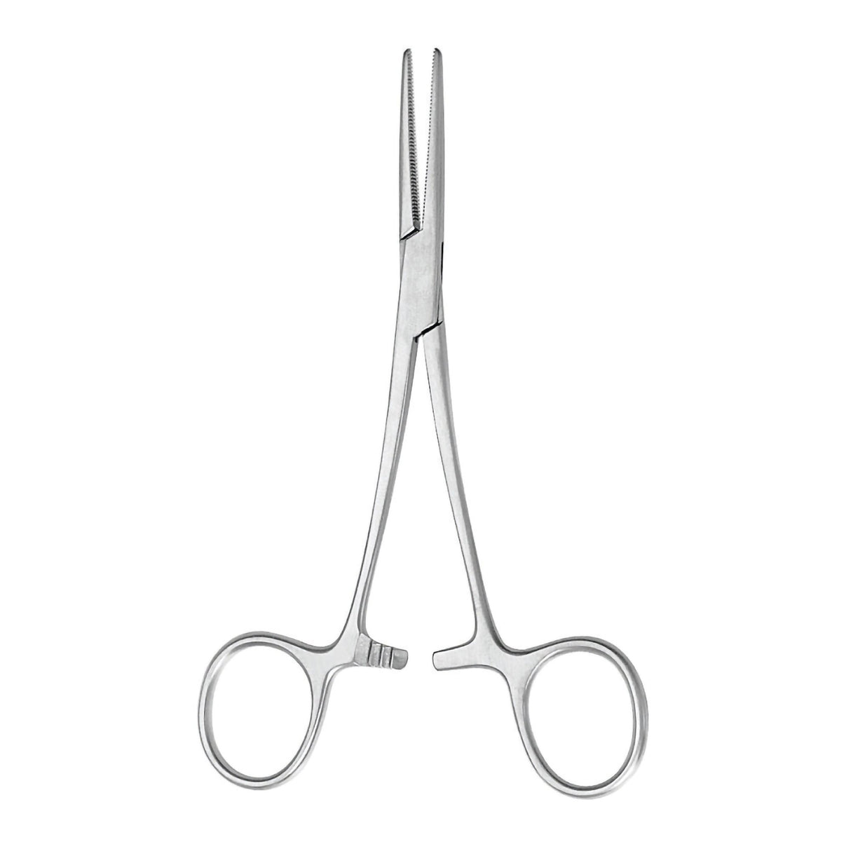 Mosquito Forceps McKesson Argent™ Halsted 5 Inch Length OR / Surgical Grade German Stainless Steel NonSterile Locking Finger Ring Handle Straight Serrated Tips - BeHope